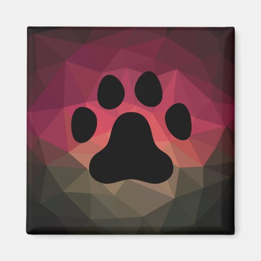 Dierenvoetafdruk, huishoed, geometrisch effect magneet (Voorkant)