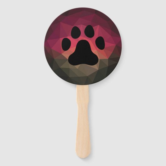 Dierenvoetafdruk, katten- en hondenpoot handwaaier (Voorkant)