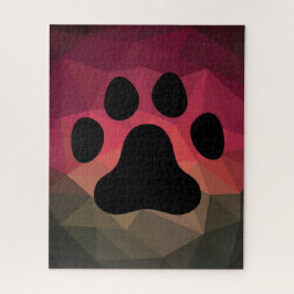 Dierenvoetafdruk, katten- en hondenpoot legpuzzel