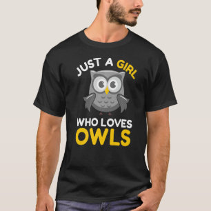 Dierenvogel Owl gewoon een meisje dat van de eigen T-shirt