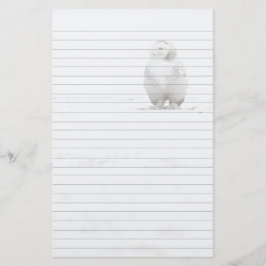 Dierenvogel Snowy Owl die naar me kijkt Briefpapier