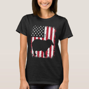 Dierenvriend  Amerikaanse vlag 4 juli Zij T-shirt