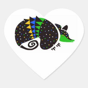 Dierenvriend - ARMADILLOS- Wildlife hart sticker