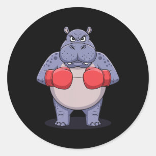 Dierenvriend Boxing Match Sport Fighting Boxer 2 Ronde Sticker