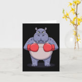 Dierenvriend Boxing Match Sport Fighting Boxer Kaart (Gele Bloem)