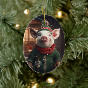 Dierenvriend cadeau, Boerderij liefhebber cadeau, Keramisch Ornament