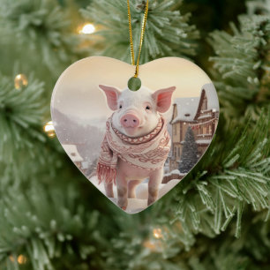 Dierenvriend cadeau, Boerderij liefhebber cadeau, Keramisch Ornament