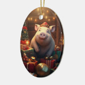 Dierenvriend cadeau, Boerderij liefhebber cadeau, Keramisch Ornament (Links)