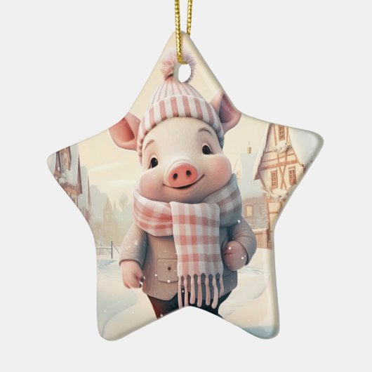 Dierenvriend cadeau, Boerderij liefhebber cadeau,  Keramisch Ornament (Links)