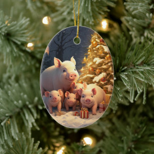 Dierenvriend cadeau, Boerderij liefhebber cadeau, Keramisch Ornament