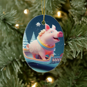 Dierenvriend cadeau, Boerderij liefhebber cadeau, Keramisch Ornament