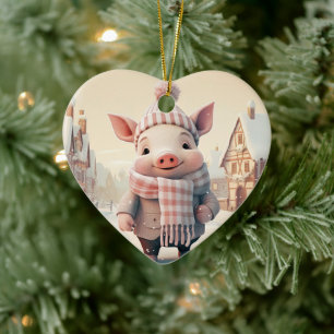 Dierenvriend cadeau, Boerderij liefhebber cadeau, Keramisch Ornament