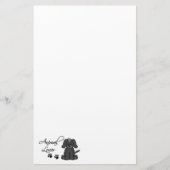 Dierenvriend-Cartoon Dog en poepafdrukken Briefpapier (Voorkant)