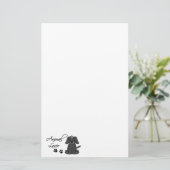 Dierenvriend-Cartoon Dog en poepafdrukken Briefpapier (Staand voorkant)