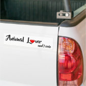 Dierenvriend en ik stem bumpersticker (Op Truck)