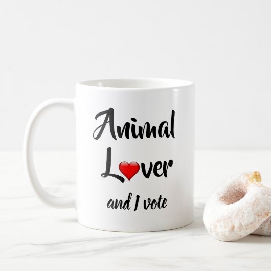 Dierenvriend en ik stem koffiemok (Met donut)