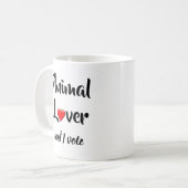 Dierenvriend en ik stem koffiemok (Voorkant links)