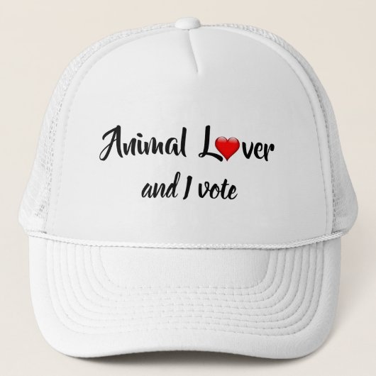 Dierenvriend en ik stem trucker pet (Voorkant)