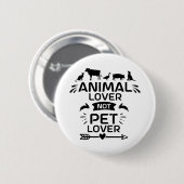 Dierenvriend, geen Pet Lover Ronde Button 5,7 Cm (Voorkant /achterkant)