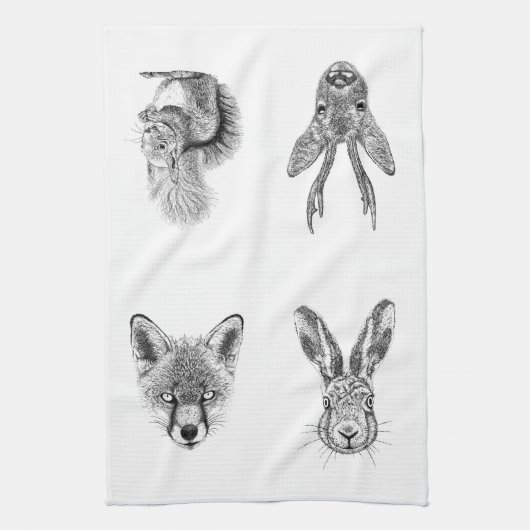 dierenvriend Gift Wildlife Drakenkeukenhanddoek Theedoek (Verticaal)