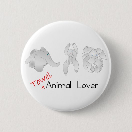 Dierenvriend handdoeken ronde button 5,7 cm (Voorkant)