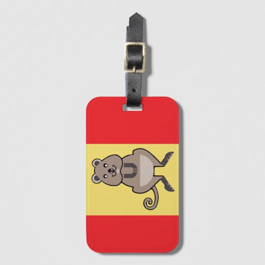 Dierenvriend - Happy QUOKKA -Marsupial -Australië Bagagelabel (Voorkant (verticaal))