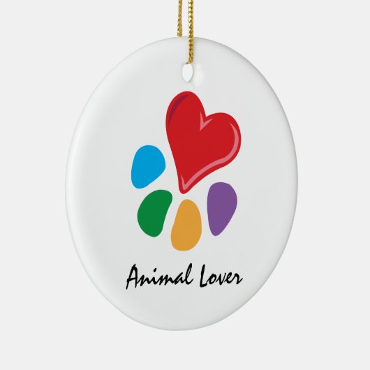 dierenvriend_Heart-Paw ketting Keramisch Ornament (Rechts)
