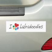 dierenvriend_I Heart Labradoodles Bumpersticker (Op auto)