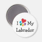 Dierenvriend_I Heart Labradors Magneet (Voorkant / Achterkant)