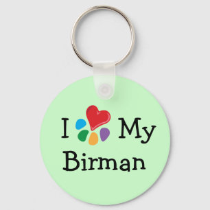 dierenvriend_I Heart My Birman Sleutelhanger