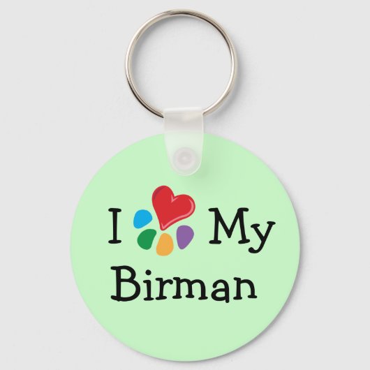 Dierenvriend_I Heart My Birman Sleutelhanger (Voorkant)