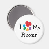 Dierenvriend_I Heart My Boxer Magneet (Voorkant / Achterkant)