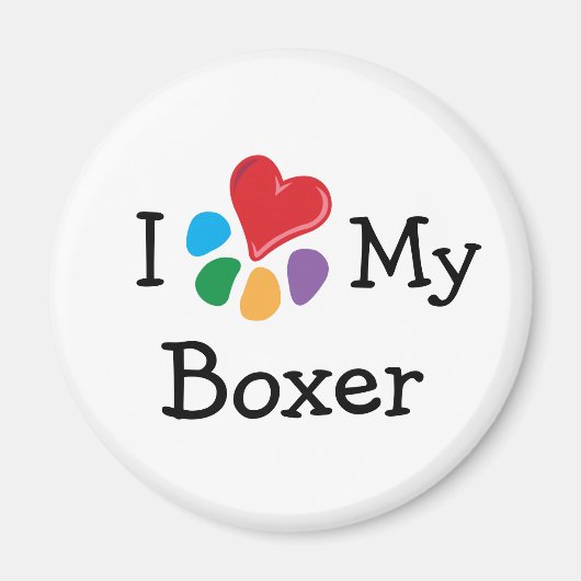 Dierenvriend_I Heart My Boxer Magneet (Voorkant)