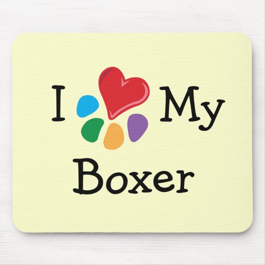 dierenvriend_I Heart My Boxer Muismat (Voorkant)