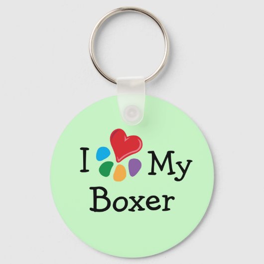 Dierenvriend_I Heart My Boxer Sleutelhanger (Voorkant)