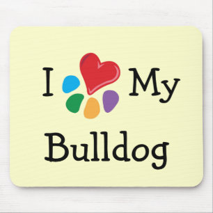 dierenvriend_I Heart My Bulldog Muismat