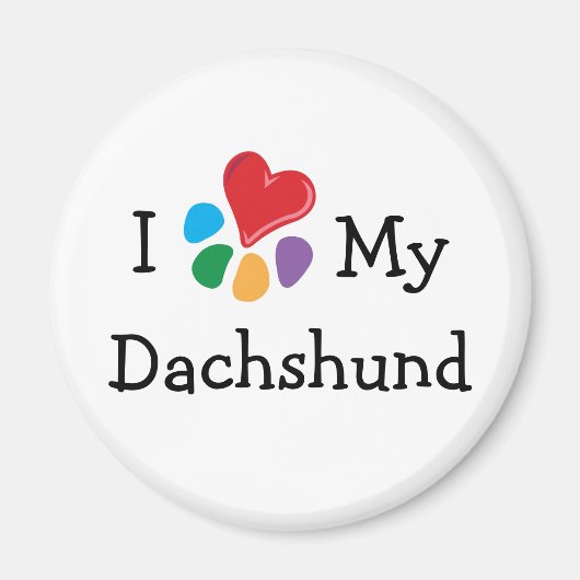 Dierenvriend_I Heart My Dachshund Magneet (Voorkant)