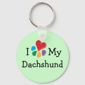 Dierenvriend_I Heart My Dachshund Sleutelhanger (Voorkant)