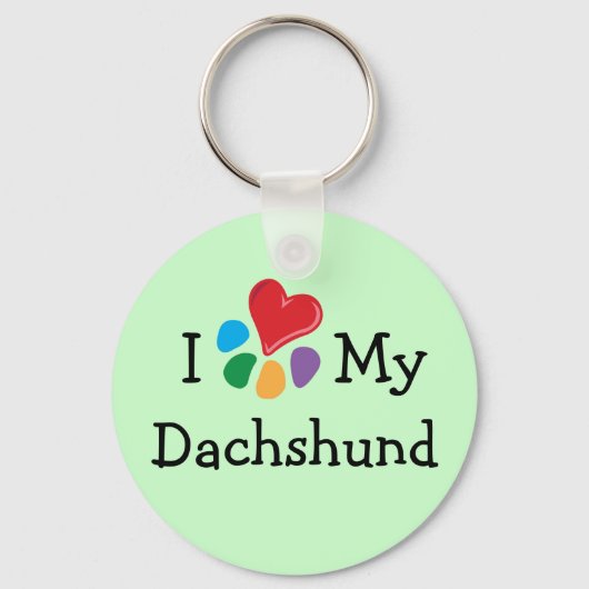 Dierenvriend_I Heart My Dachshund Sleutelhanger (Voorkant)
