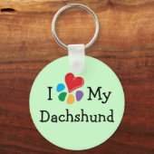 Dierenvriend_I Heart My Dachshund Sleutelhanger (Voorkant)