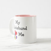 dierenvriend_I Heart My Dachshund Tweekleurige Koffiemok (Voorkant links)