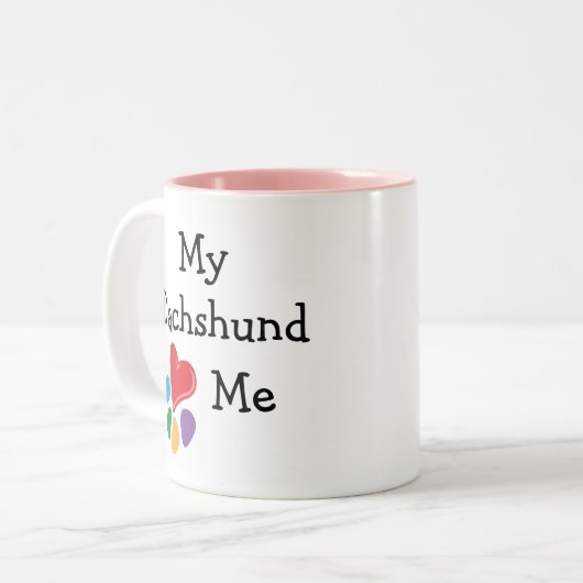 dierenvriend_I Heart My Dachshund Tweekleurige Koffiemok (Voorkant links)