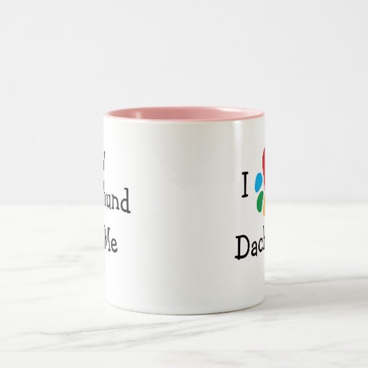 dierenvriend_I Heart My Dachshund Tweekleurige Koffiemok (Center)