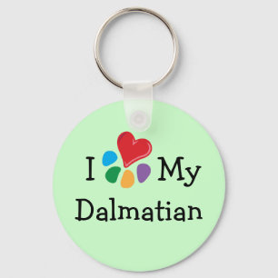 dierenvriend_I Heart My Dalmatian Sleutelhanger