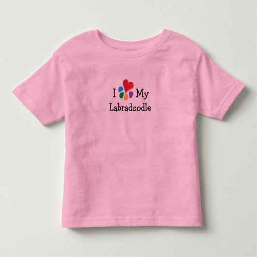 dierenvriend_I Heart My Labradoodle Kinder Shirts (Voorkant)