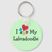 Dierenvriend_I Heart My Labradoodle Sleutelhanger (Voorkant)
