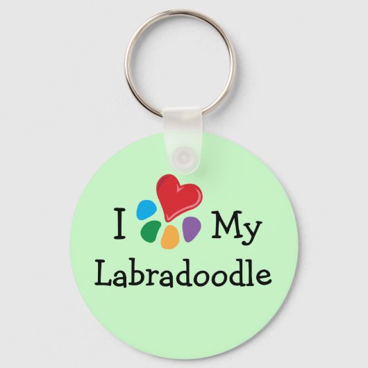 Dierenvriend_I Heart My Labradoodle Sleutelhanger (Voorkant)