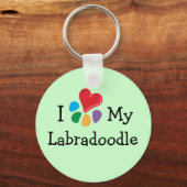 Dierenvriend_I Heart My Labradoodle Sleutelhanger (Voorkant)