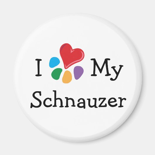 Dierenvriend_I Heart My Schnauzer Magneet (Voorkant)