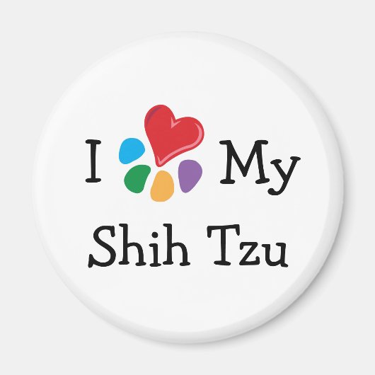 Dierenvriend_I Heart My Shih Tzu Magneet (Voorkant)